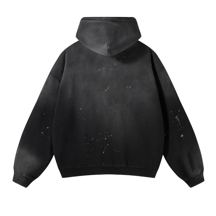 Skitiszn Skitiology Vintage Wash Frayed Fleece Hoodie - 360 GSM